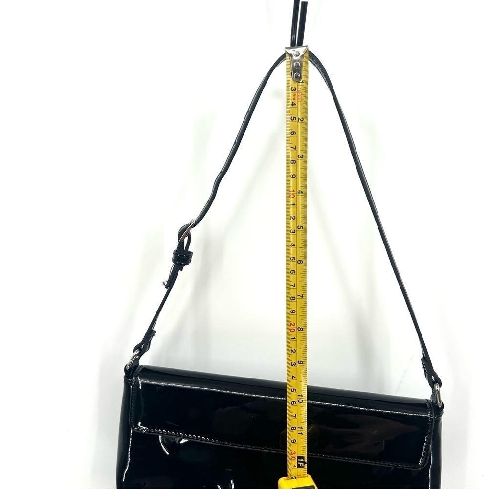 ASOS Design Black Front Flap Magnetic Closure Shoulder Bag - Picture 9 of 10
